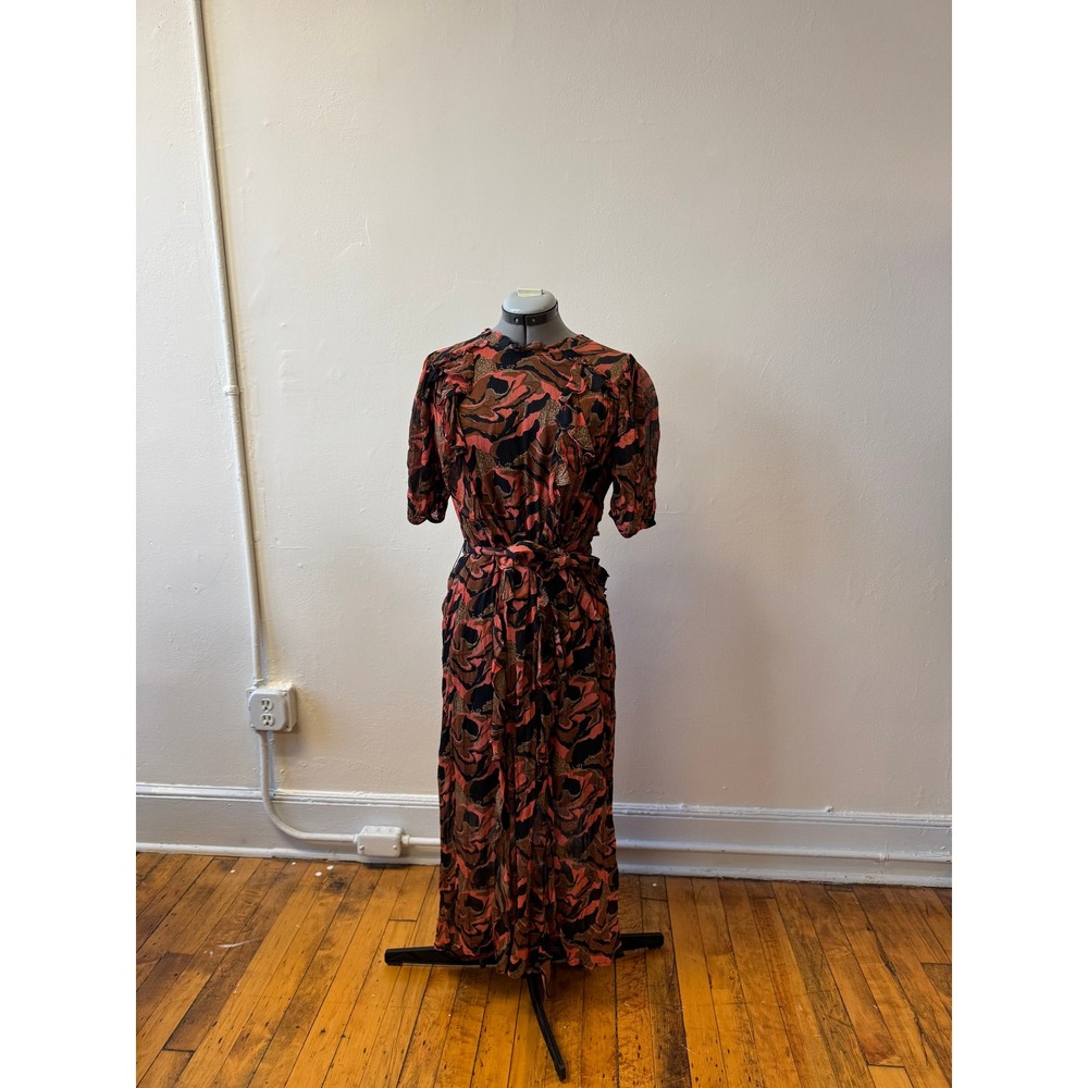 Vintage Celobella Ruffle Maxi Dress 70s/80s Style Romantic Boho Silhouette